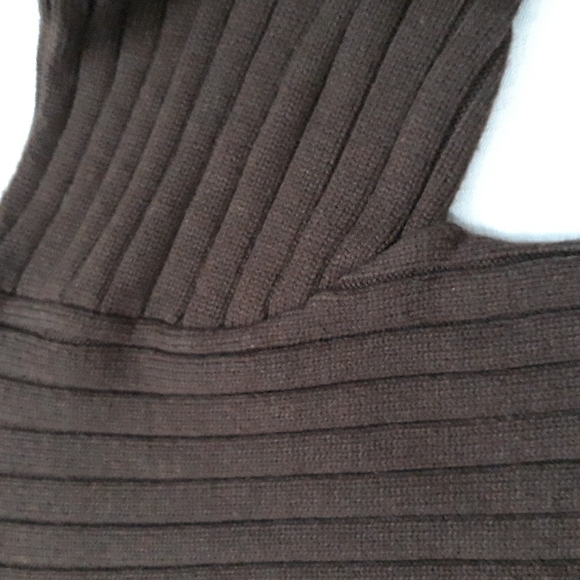 Vintage CLENCH JEANS pullover sweater ribbed wool blend elbow patch brown size L - Picture 8 of 12